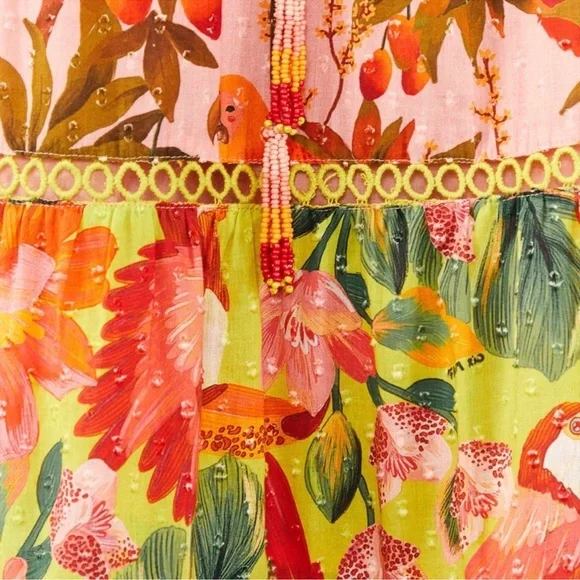 Farm Rio Mixed Mango Trees Midi Dress